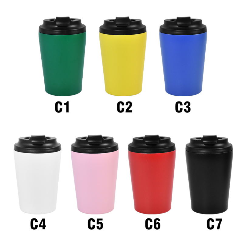 12oz 304 Stainless Steel Double Wall Vacuum Insulated Leak-Proof BPA Free 12-24hr Insulation Travel Coffee Mug
