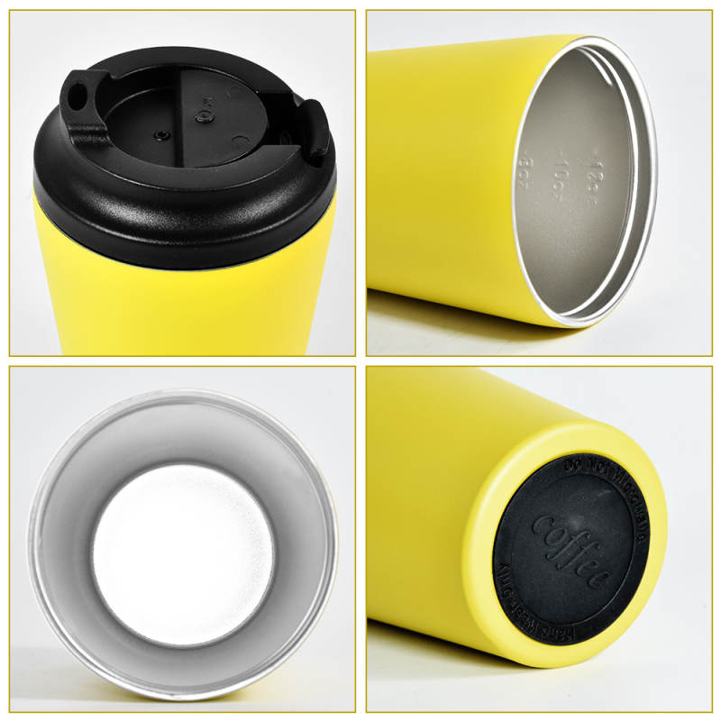 12oz 304 Stainless Steel Double Wall Vacuum Insulated Leak-Proof BPA Free 12-24hr Insulation Travel Coffee Mug