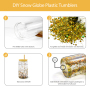 RTS US 25Pack Acrylic Snow Globe Tumbler with Pre Drilled Hole 16oz Mason Jar Mug for Snow Globe Glitter DIY Gift (Mixed Colors)