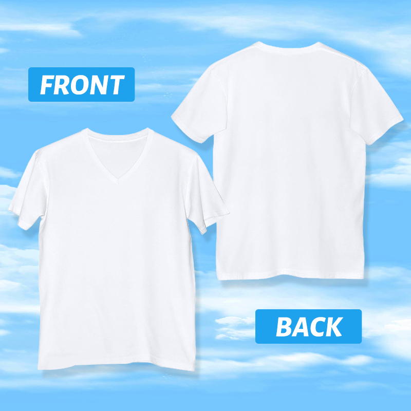 US Warehouse V-neck Unisex Plain White Grey Mix Sublimation T Shirts for Printing DIY with Cotton Feel 50pcs/ctn
