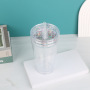 Creative DIY Double-Layer Insulated Plastic Straw Cup Glitter Factory Wholesale Personalized Drinking Cup Creative DIY Water Cup