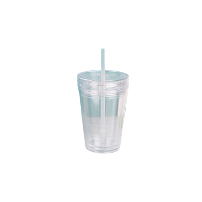 Creative DIY Double-Layer Insulated Plastic Straw Cup Glitter Factory Wholesale Personalized Drinking Cup Creative DIY Water Cup