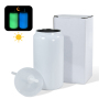 Glow in Dark 16oz Sublimation Stainless Steel Double Wall Beer Mugs Tumblers Cups Can Mason Jar White to Green/blue