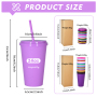 Factory Wholesale BPA Free Reusable Colorful 24oz Plastic Coffee Tumbler Cups with Lids & Straws Double Walled Custom Logo
