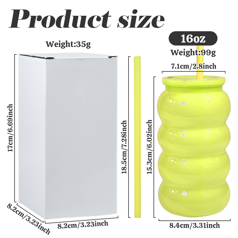 US RTS 12pcs/ctn Plastic 16oz Single Wall Colorful Jelly Travel Mug Cup Plastic Lid Car Tumbler with Lids and Straw