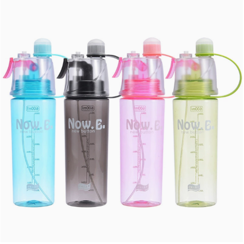 20oz 14oz Creative Plastic Cups Outdoor Sports Spray Cups Custom logo Mug Children's Water Bottles Fitness Large Capacity