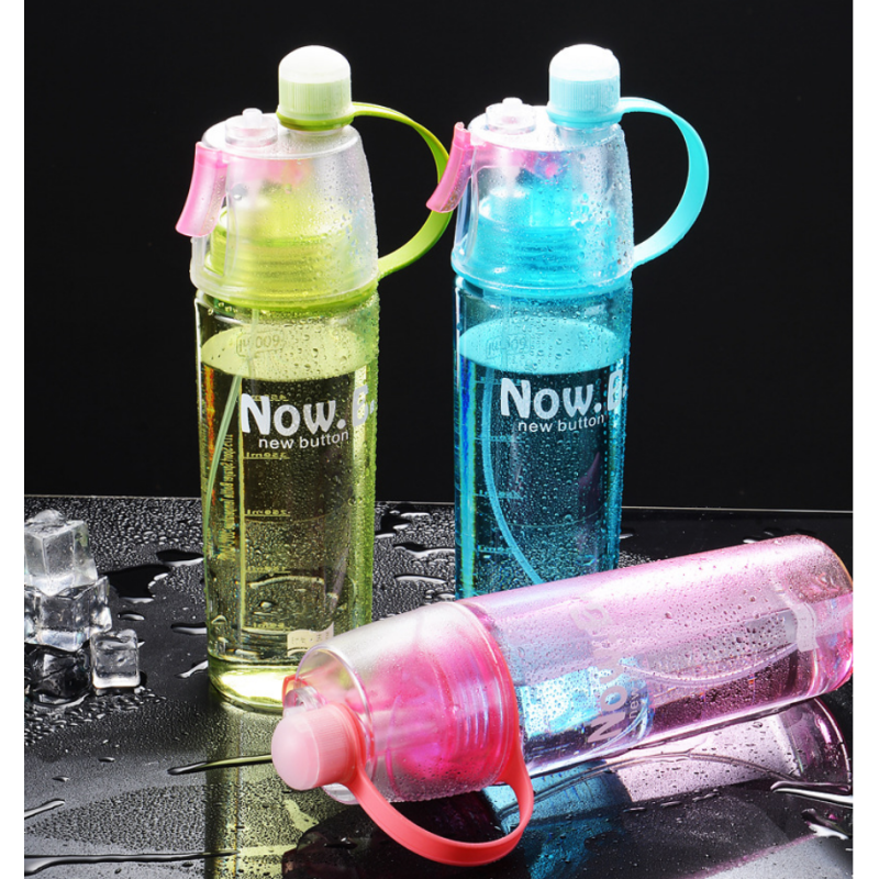 20oz 14oz Creative Plastic Cups Outdoor Sports Spray Cups Custom logo Mug Children's Water Bottles Fitness Large Capacity