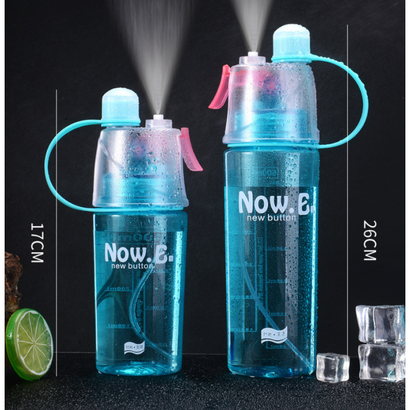 20oz 14oz Creative Plastic Cups Outdoor Sports Spray Cups Custom logo Mug Children's Water Bottles Fitness Large Capacity