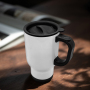 NEW Arrival China Warehouse Sublimation Double 14oz White Stainless Steel Travel Mug Car Mug Stainless Steel Tumbler