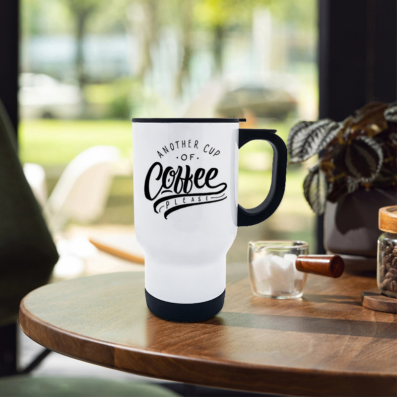 NEW Arrival China Warehouse Sublimation Double 14oz White Stainless Steel Travel Mug Car Mug Stainless Steel Tumbler