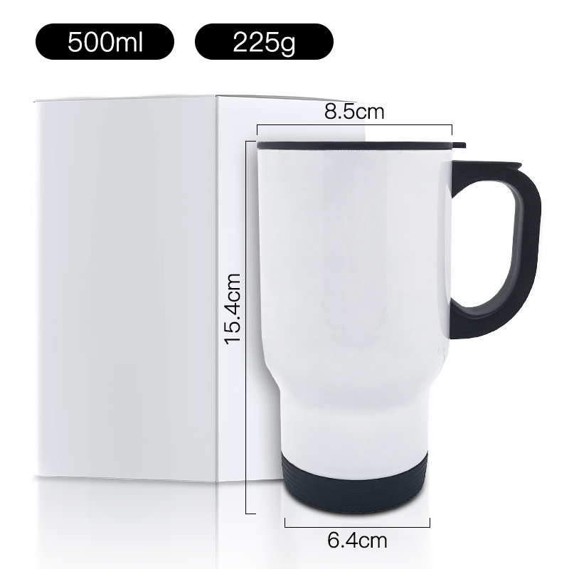 NEW Arrival China Warehouse Sublimation Double 14oz White Stainless Steel Travel Mug Car Mug Stainless Steel Tumbler