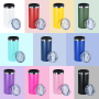 Custom Printed Black Drink Can Cooler 16oz Stainless Steel Tumbler Laser Blanks Powder Coat Tumblers Bottom with Bottle Opener