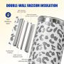 20oz Leopard Tumbler with Lid and Straw 4 Pack Stainless Steel Cheetah Tumbler Leopard Print Gift Coffee Skinny Tumbler