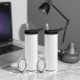 US RTS 20oz Double-Walled Stainless Steel Tumbler Vacuum Flask Bottle with Black Screw Lid Clear Slide Lid 25pcs/Ctn in Stock