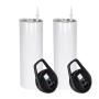 US RTS 20oz Double-Walled Stainless Steel Tumbler Vacuum Flask Bottle with Black Screw Lid Clear Slide Lid 25pcs/Ctn in Stock