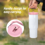 30oz Glossy Flip Straw Tumbler With Handle Insulated Stainless Steel Sublimation Blank Water Bottle for DIY Heat Press