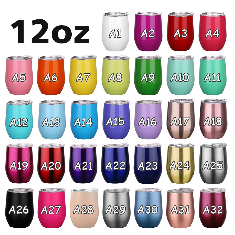 Custom logo 12oz Double Wall Stainless Steel Vacuum Insulated Beer Wine Coffee Tumbler Cups