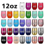 Custom logo 12oz Double Wall Stainless Steel Vacuum Insulated Beer Wine Coffee Tumbler Cups
