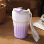 Double Wall Stainless Steel  Ombre Color Coffee Cups With Intelligent Temperature Display Lid Reusable Iced Hot Drinking Cup