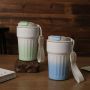 Double Wall Stainless Steel  Ombre Color Coffee Cups With Intelligent Temperature Display Lid Reusable Iced Hot Drinking Cup