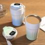 Double Wall Stainless Steel  Ombre Color Coffee Cups With Intelligent Temperature Display Lid Reusable Iced Hot Drinking Cup
