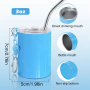US RTS Sublimation Blanks 3oz Stainless Steel Tumblers Colored Straight Shot Glass Cup with Key Chain Metal Straw Lid 48pcs/ctn