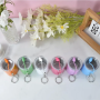 US RTS Sublimation Blanks 3oz Stainless Steel Tumblers Colored Straight Shot Glass Cup with Key Chain Metal Straw Lid 48pcs/ctn