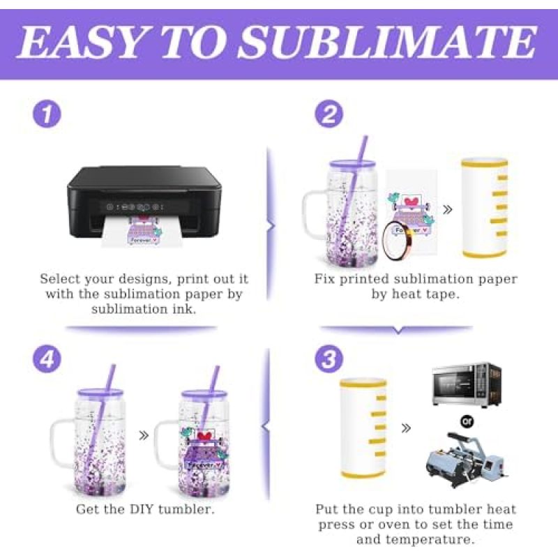 RTS US 16 oz Snow Globe Tumbler Pre-Drilled Sublimation Glass Cup Double Wall Coffee Mug Lids Plastic Straw Glitter Colored DIY