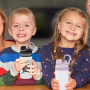 RTS 25pcs/ctn 12oz Sublimation School Water Bottle Insulated Kids Flat Tumbler with 2-in-1 Drinking Lid