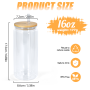 20oz Tumblers Double Wall Plastic Pre-drilled Mason Jar Snow Globe Acrylic Tumbler with Wooden Lids and Straw