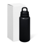 US RTS 26oz Stainless Steel Water Bottle Powder Coating Double Walled Tumbler Press Open Lid Vacuum Flask for Laser Black