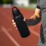 US RTS 26oz Stainless Steel Water Bottle Powder Coating Double Walled Tumbler Press Open Lid Vacuum Flask for Laser Black