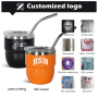 Custom Mug Thermal Mini Coffee Mug Insulated 4oz Stackable Cup Double Wall Vacuum Tumbler Stainless Steel Wine Cup with Lid