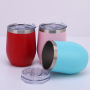 Powder Coated Custom logo 12oz Double Wall Vacuum Stainless Steel Mugs Wine Tumbler Colorful Mug for Laser Engraving Printing