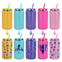 UV DTF Laser Engrave 16oz Powder Coated rainbow Golden Plated Stainless Steel Tumblers Coffee Mug Beer Mason Jar Cans