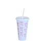 Hot Selling Large Capacity Bowknot Plastic Cup Convenient Portable Car Coffee Cup Camping Tea Cups Boba Tea Tumbler with Lids
