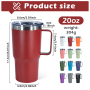 BPA Free 20oz Hot Selling Custom Mug With Logo Double Wall Insulated Vacuum Travel Tumbler Coffee Beer Mug With Lid and Straw