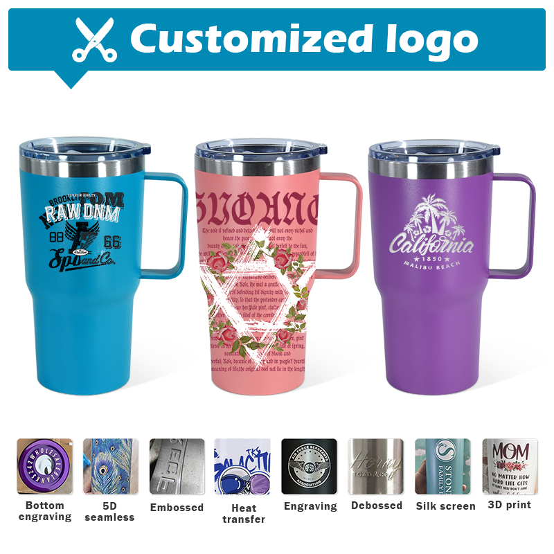 BPA Free 20oz Hot Selling Custom Mug With Logo Double Wall Insulated Vacuum Travel Tumbler Coffee Beer Mug With Lid and Straw
