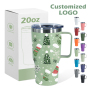 BPA Free 20oz Hot Selling Custom Mug With Logo Double Wall Insulated Vacuum Travel Tumbler Coffee Beer Mug With Lid and Straw