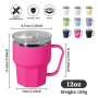 Shatter-resistant Mugs High-strength Plastic Outer Inner Wall of Food-grade Stainless Steel 12oz Octagon Cups