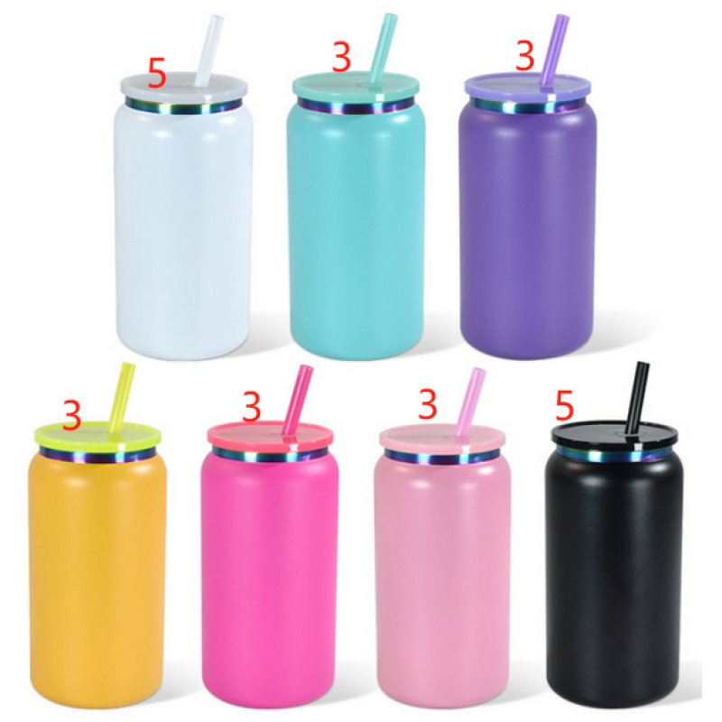 RTS 25pack Metal Stainless Steel 16oz  Can Cup Gold Underneath 16oz Stainless Steel Tumbler Can