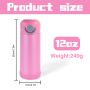 Powder Coated 12oz Tumbler Stainless Steel School Kid Bounce Sippy Water Bottle Thermal Flask 24pcs/ctn