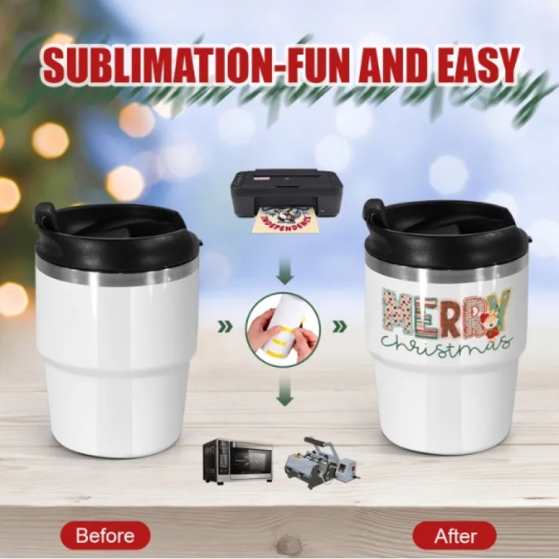 RTS 6oz Sublimation Stainless Steel Coffee Mugs Mini Cups Inside with Enamel Coating Heat Printing 30PCS/CTN