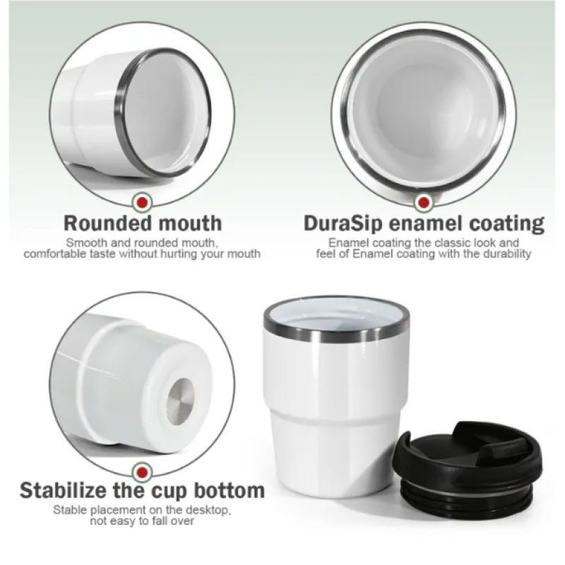 RTS 6oz Sublimation Stainless Steel Coffee Mugs Mini Cups Inside with Enamel Coating Heat Printing 30PCS/CTN