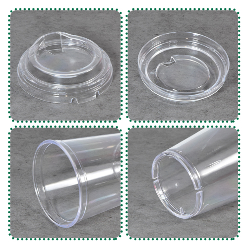 Wholesales Custom logo Printing 10oz Plastic PS Single Wall Cup with Lid and Colored Plastic Straw Coffee Cup