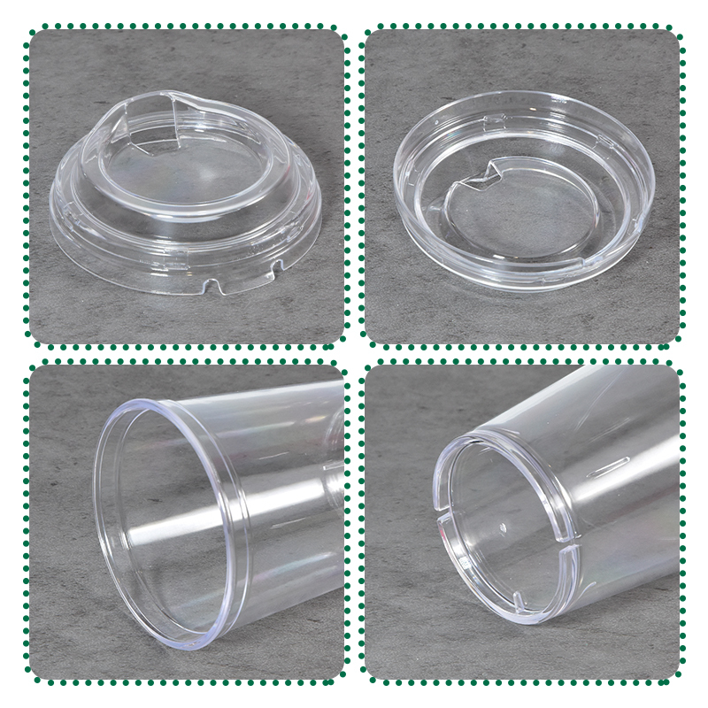 Wholesales Custom logo Printing 10oz Plastic PS Single Wall Cup with Lid and Colored Plastic Straw Coffee Cup