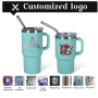 DSY 13 Colors Available Custom Logo 3oz 4oz Mini Shot Glass Handle Tumbler Double Wall Stainless Steel Cup with Straw Lid
