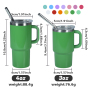 DSY 13 Colors Available Custom Logo 3oz 4oz Mini Shot Glass Handle Tumbler Double Wall Stainless Steel Cup with Straw Lid