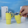 DSY 13 Colors Available Custom Logo 3oz 4oz Mini Shot Glass Handle Tumbler Double Wall Stainless Steel Cup with Straw Lid