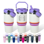 14oz  Portable Insulated Water Bottle Stainless Steel Tumbler Vacuum Custom logo Mug with Handle BPA Free